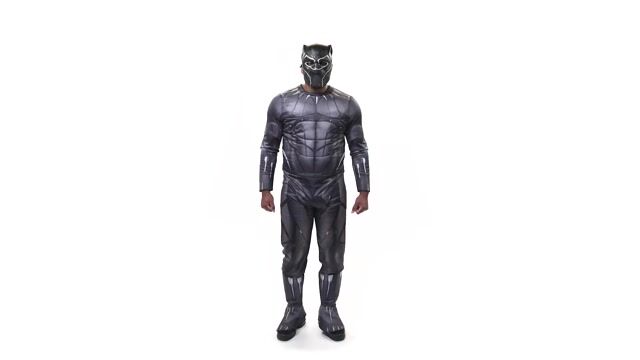 JWC0976 Black Panther Zentai Adult 360 Rotation