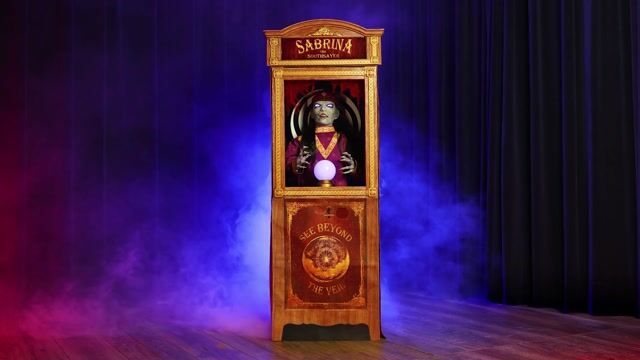FUN99890 5 ft Soothsayer Sabrina the Fortune Teller Animatronic Decoration
