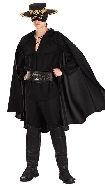 FUN3487AD Ai Adult Deluxe Zorro Costume