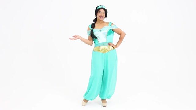 The Jasmine Deluxe Adult Costume brings the iconic Disney princess to life with rich, detailed fabric and elegant design. Perfect for Halloween or themed parties, this outfit offers a magical, royal look that’s comfortable and sure to impress. Available in adult sizes.