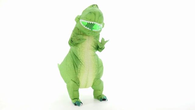 Bring back a classic character this Halloween when you wear this exclusive Toy Story Rex Inflatable Adult Costume.