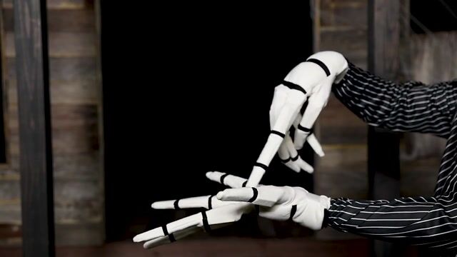 EL453507 Adult Jack Skellington Moving Hands Costume Gloves