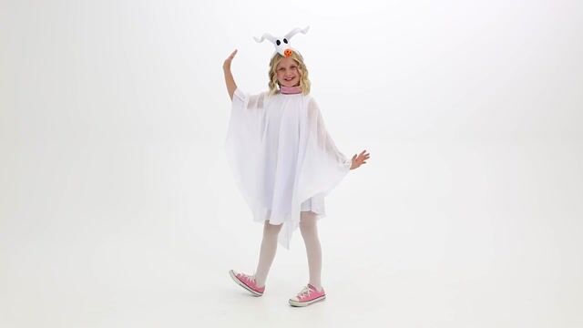 Let your little one light up Halloween with this exclusive Kid's Nightmare Before Christmas Zero Costume Dress! Perfect for trick-or-treating or costume parties, your child will be the cutest ghostly companion in town.