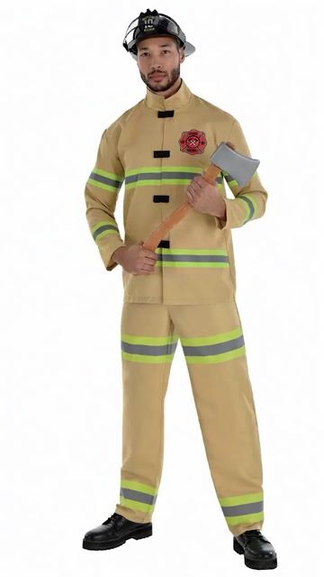AM8410425 Ai MENS FIREFIGHTER MN COSTUME