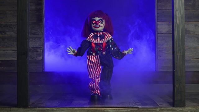 FUN99863 - 2 ft Beteenie the Eerie Clown Animatronic Decoration