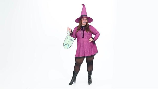 FUN7471PL Women's Plus Size Nightmare Before Christmas Shock Costume Dress