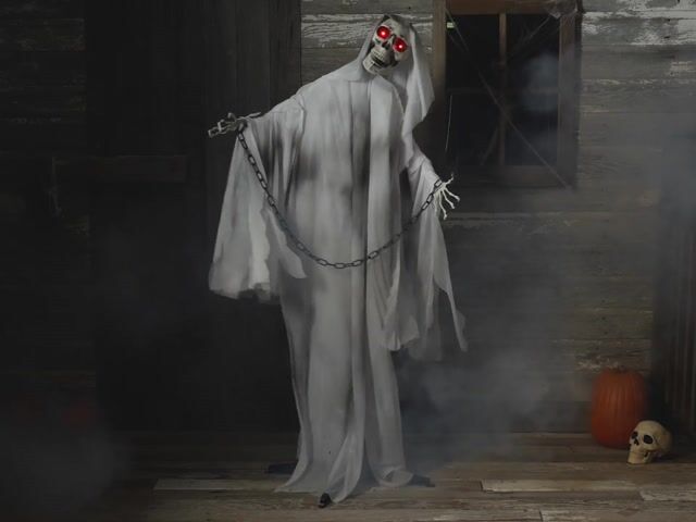 FUN3302 Chained Ghost Animatronic Halloween Decoration