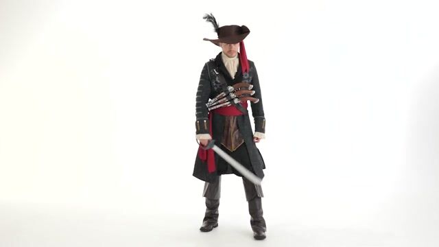 Command the high seas with the legendary look of the fearsome pirate captain in this Men’s Blackbeard Costume! Complete with a weathered coat, dramatic tricorn hat, and rugged burlap belt, you’ll be ready to sail into Halloween or any pirate-themed event with ruthless swagger.