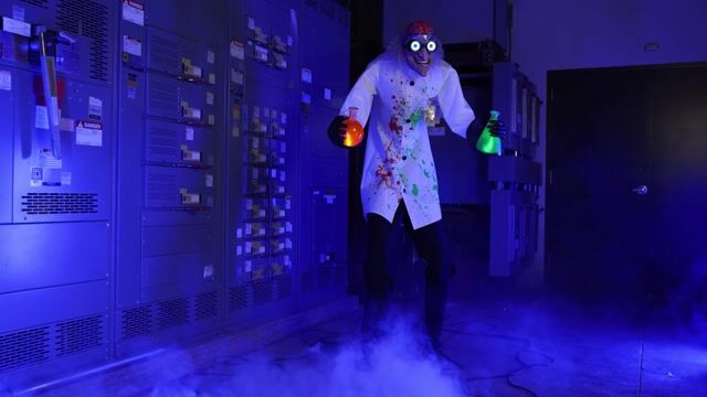 FUN99401 - 6 ft Doctor Dabblewick the Mad Scientist Animatronic Decoration