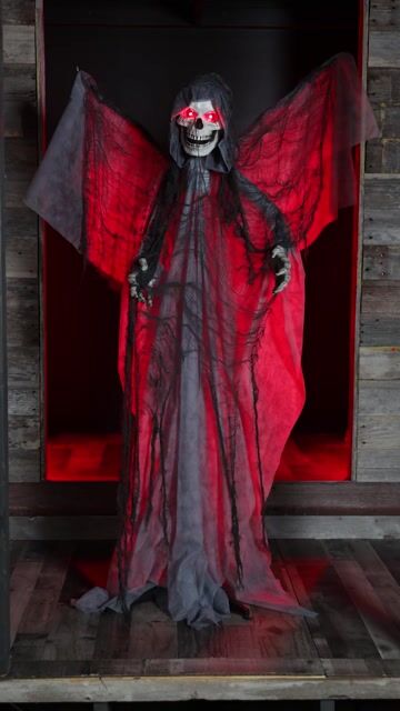 Is death knocking at your door? No need to fear, this exclusive 5.5FT Gothiel the Winged Reaper Animatronic Decoration is just here to greet everyone for Halloween. He'll be leaving every soul he spots intact. Promise!