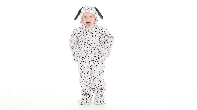 Why get a dog when you can just dress your child in this Toddler Dalmatian Costume and he can become the family pet?