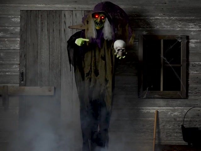 FUN3014 6ft Animated Hanging Witch