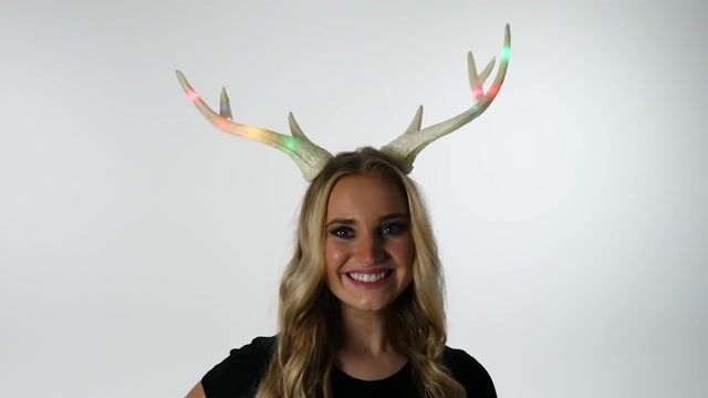 Add a little flair and color to your deer costume with the Light-Up Deer Antlers Multicolor LumenHorns. These tall deer horns won't only make you stand out in a crowd (because of the lights) but they glow multicolor too!