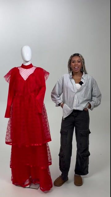 Step into a hauntingly beautiful style with our exclusive Red Gothic Women's Wedding Dress Costume. Inspired by Beetlejuice, this striking gown is perfect for creating a bold, dramatic look at your next Halloween party or spooky event.