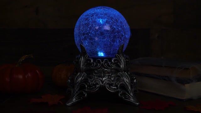 SNW80708 7 Color Changing Mystic Crystal Ball Decoration