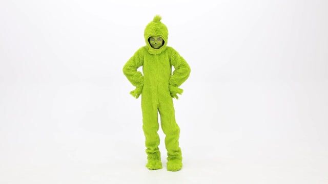EL451342 Dr Seuss Grinch Kid's Open Face Costume