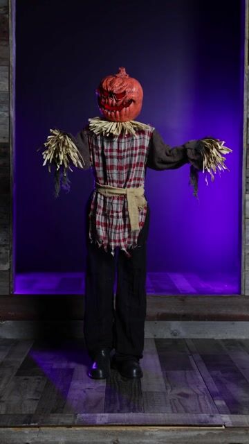 FUN99798 4FT Vilevine the Wicked Pumpkin Animatronic Decoration