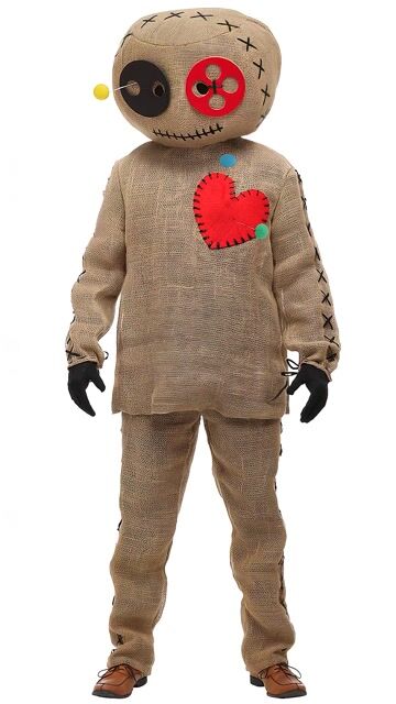 FUN8651AD Adult Burlap Voodoo Doll Costume
