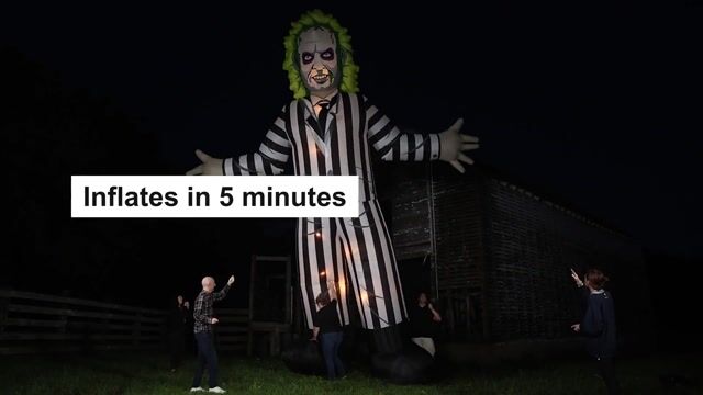 Bring the ghost with the most to your Halloween festivities and thrill your neighbors and guests with this larger-than-life 25FT Colossal Inflatable Beetlejuice Decoration!