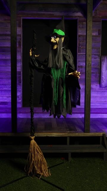 FUN99866_6FT Hovering Hortense Animatronic Witch Decoration