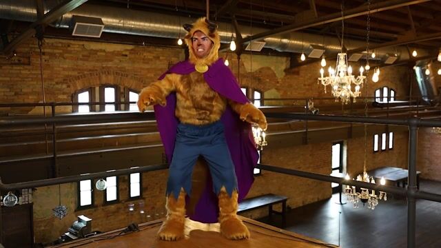 FUN94803AD Deluxe Caped Disney Beast Men's Costume