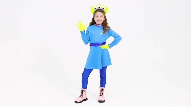 FUN4817CH Kid's Disney and Pixar Toy Story Alien Costume Dress
