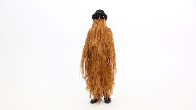 FUN96286CH Kid's 1960s Addams Family Cousin Itt Costume