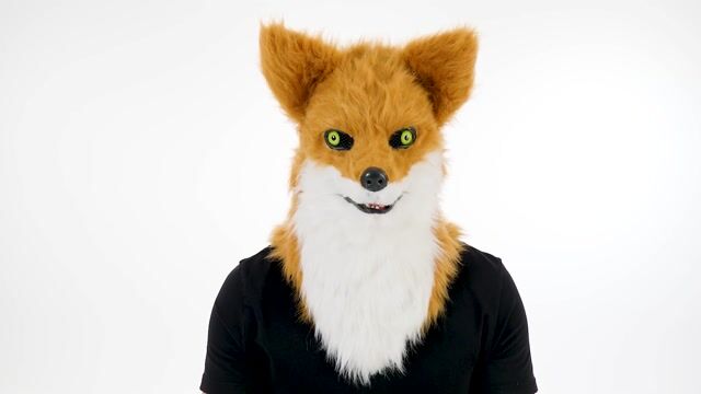 This Mouth Mover Fox Mask is perfect for any fox costume! This fake fur covered plastic mask has a felt and mesh lining, and soft sculpted ears. The elastic band holds the mask in place and the chin cushion moves lower jaw of mask with your mouth movements.
