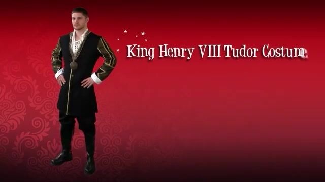 This King Henry VIII costume is great for Halloween or your yearly Renaissance Faire.  A stylish jacket and chain that works as a costume for The Tudors television show.