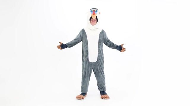 FUN7350PL Men's Plus Size Disney The Lion King Rafiki Costume