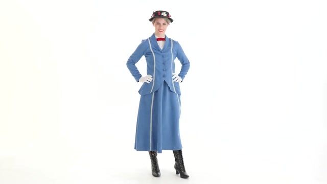Women's Mary Poppins Blue Coat Costume