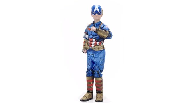 JWC0775 Captain America Youth QLX 360 Action Rotation