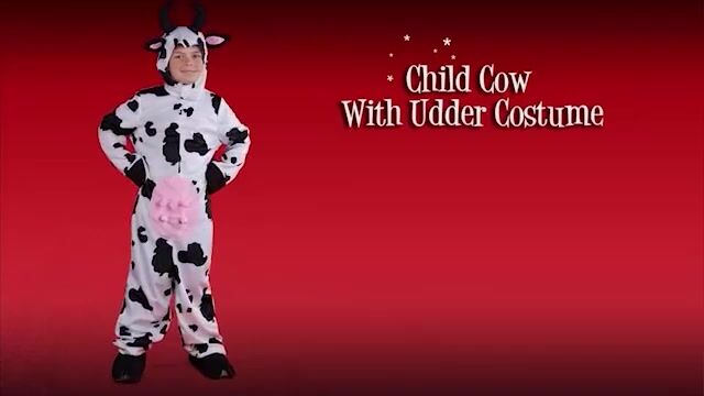 Are you "udderly" impressed by this Child Cow Costume? You should be! It's an exclusive and features high quality animal print details.